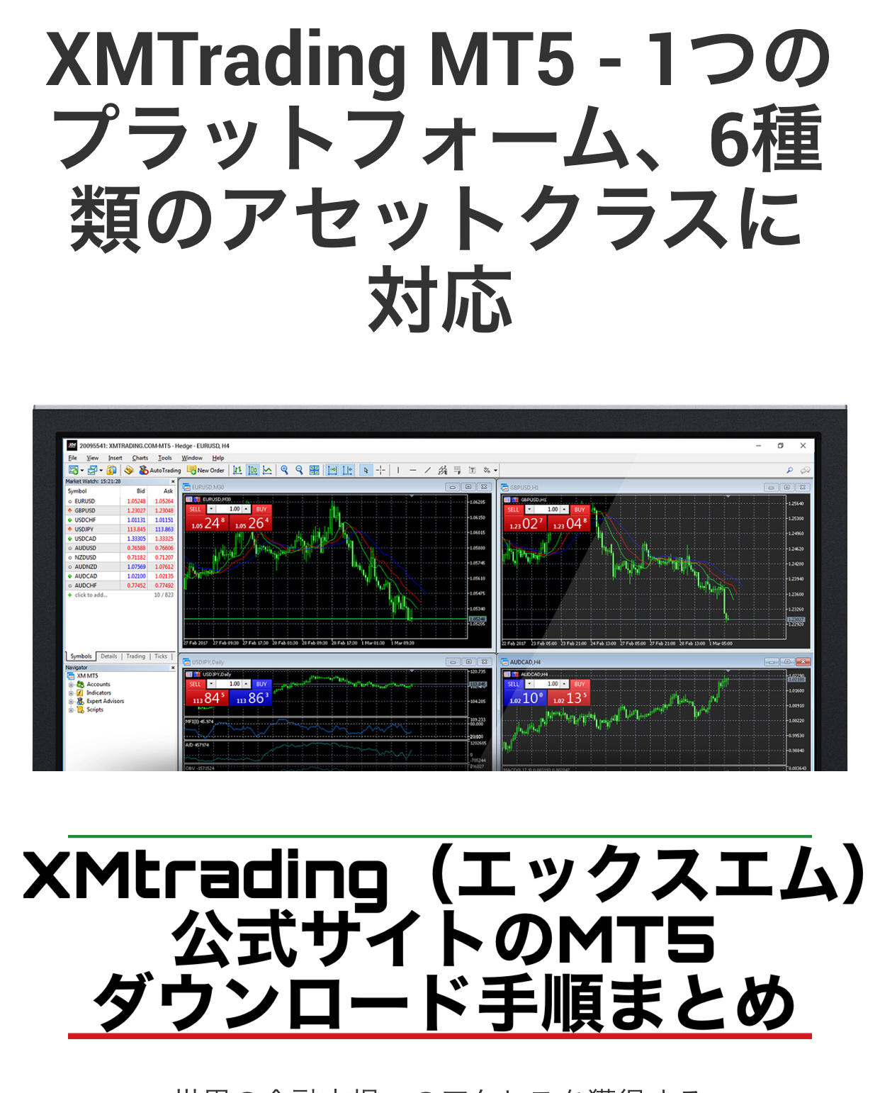XMtrading(エックスエム)公式サイトのMT5ダウンロード手順まとめ