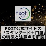 FXGT公式サイトの「スタンダード＋口座」の特徴と注意点を解説